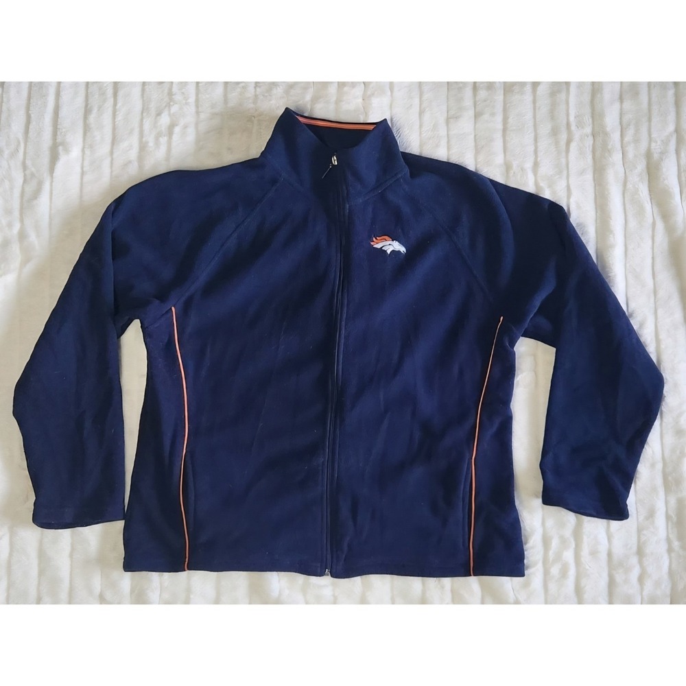 Vintage Reebok Denver Broncos embroidered Logo Fleece Jacket XL